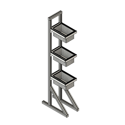40-160-3SS MODULAR SOLUTIONS GUSSET BRACKET 18.5MM X 45MM WITH STAINLESS STEEL HARDWARE REINFORCEMENT ANGLE